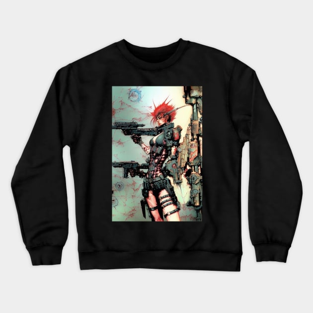 Esher having a bad day in space dystopia Crewneck Sweatshirt by dystopiatoday